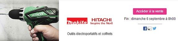 vente privee outils hitachi makita