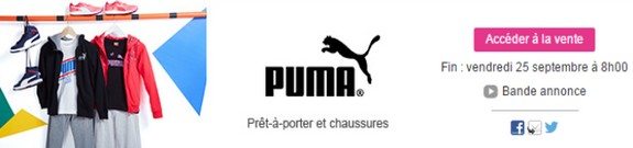 vente privee puma homme femme enfant