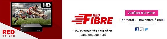 vente privee red fibre box internet tres haut debit sans engagement