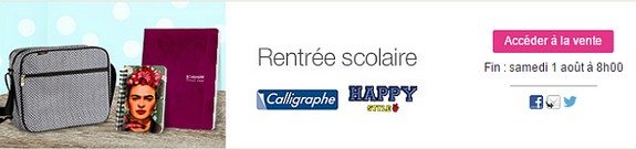 vente privee rentree scolaire