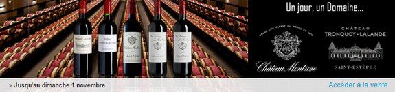 vente privee vin chateau montrose chateau tronquoy lalande