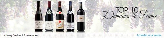 vente privee vin top 10 domaines de france