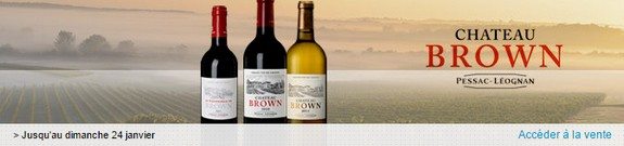 vente privee vins chateau brown pessac leognan