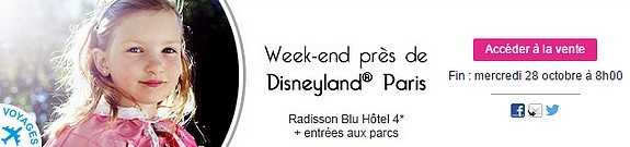 vente privee voyage disneyland weekend et entrees aux parcs