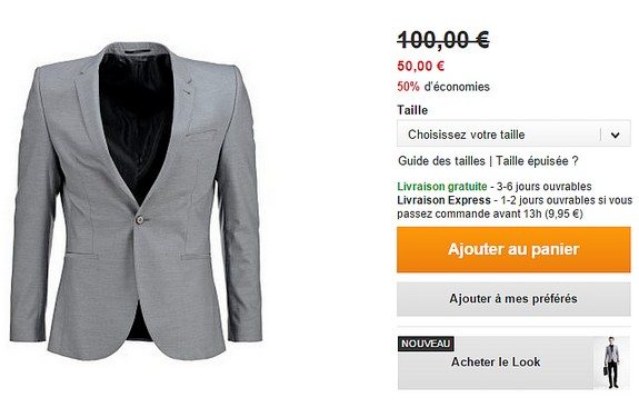 veste de costume grise selected soldes homme zalando