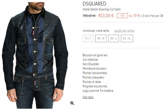 veste jean dsquared