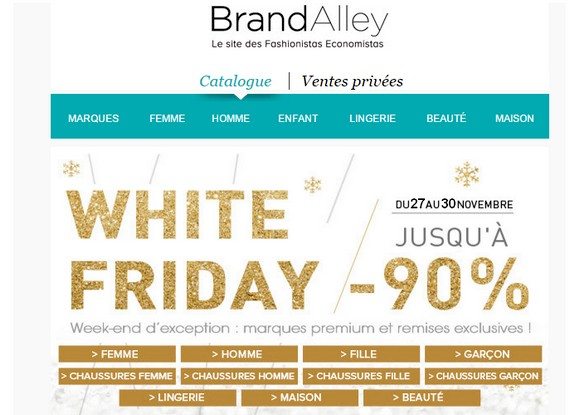 C’est le White Friday chez BrandAlley !!