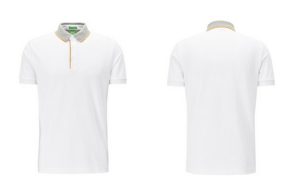 Polo blanc détail contrastant Hugo Boss soldes été 2018 Polo blanc détail contrastant Hugo Boss soldes été 2018
