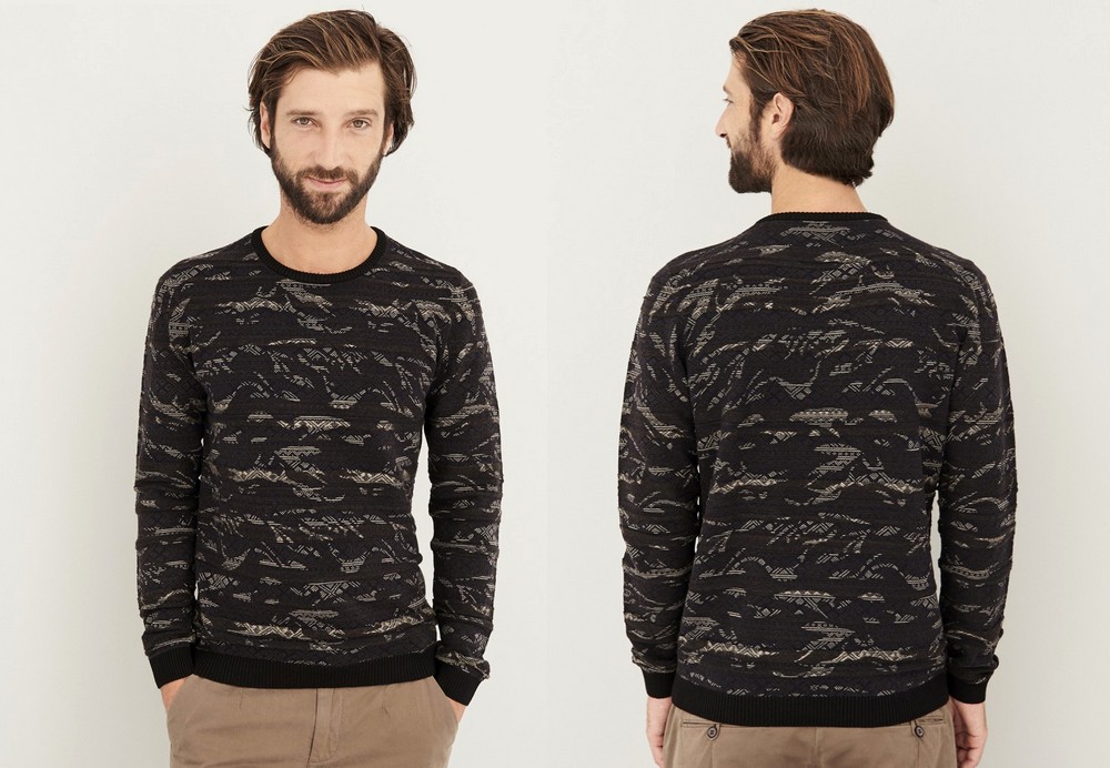 pull-col-rond-devred-motif-camouflage pull-col-rond-devred-motif-camouflage
